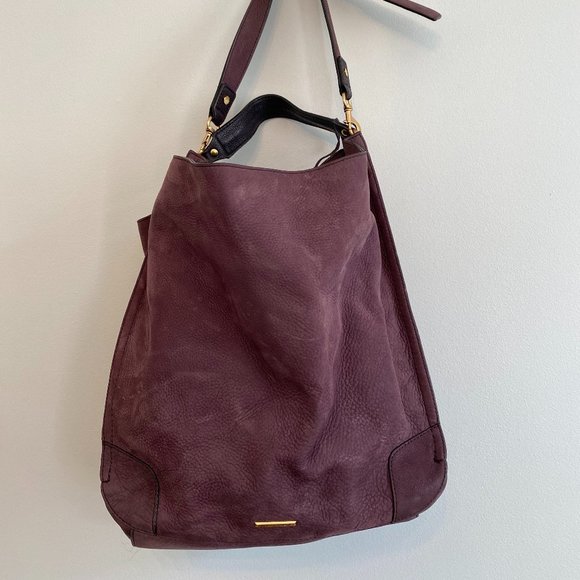 Rebecca Minkoff Slouchy Purple Suede Hobo Bag - Picture 1 of 3